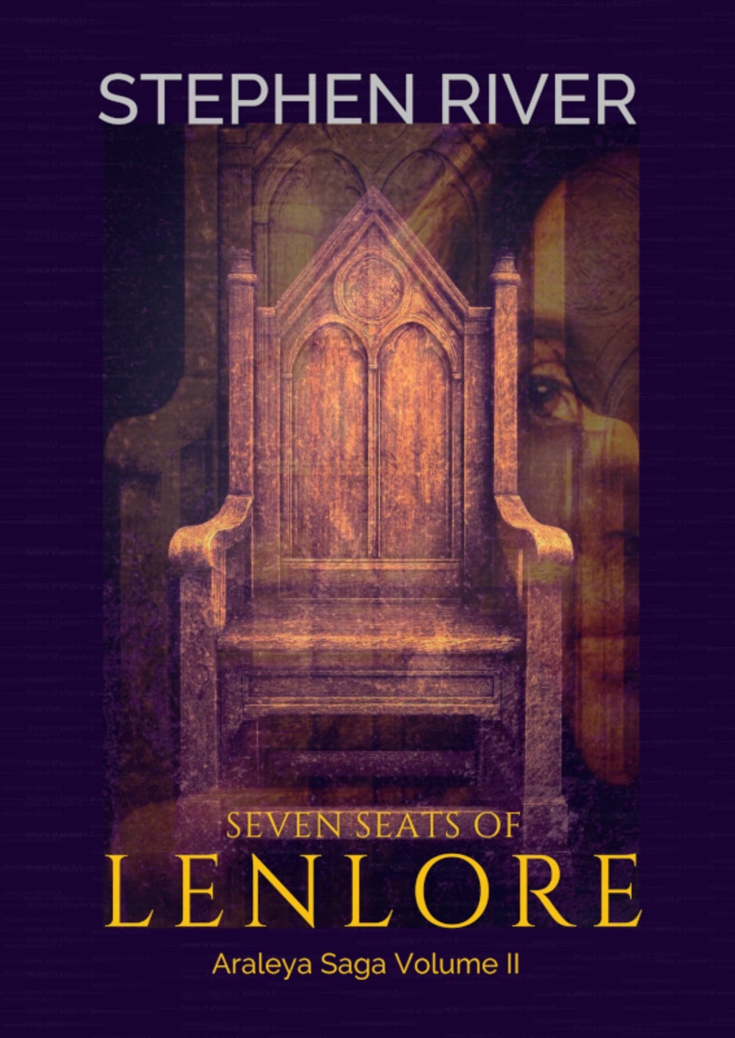 Seven Seats of Lenlore - Araleya Saga Volume II book cover featuring fantasy artwork